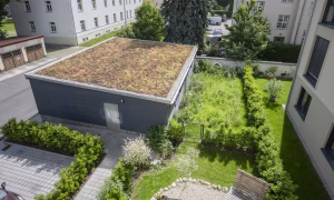 atrium torhaus gruendach garage gartenanlage