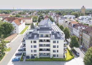 atrium torhaus luftaufnahme dach solaranlage