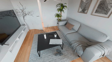 atrium bauprojekte virtueller rundgang musterwohnung Blick in eine Musterwohnung