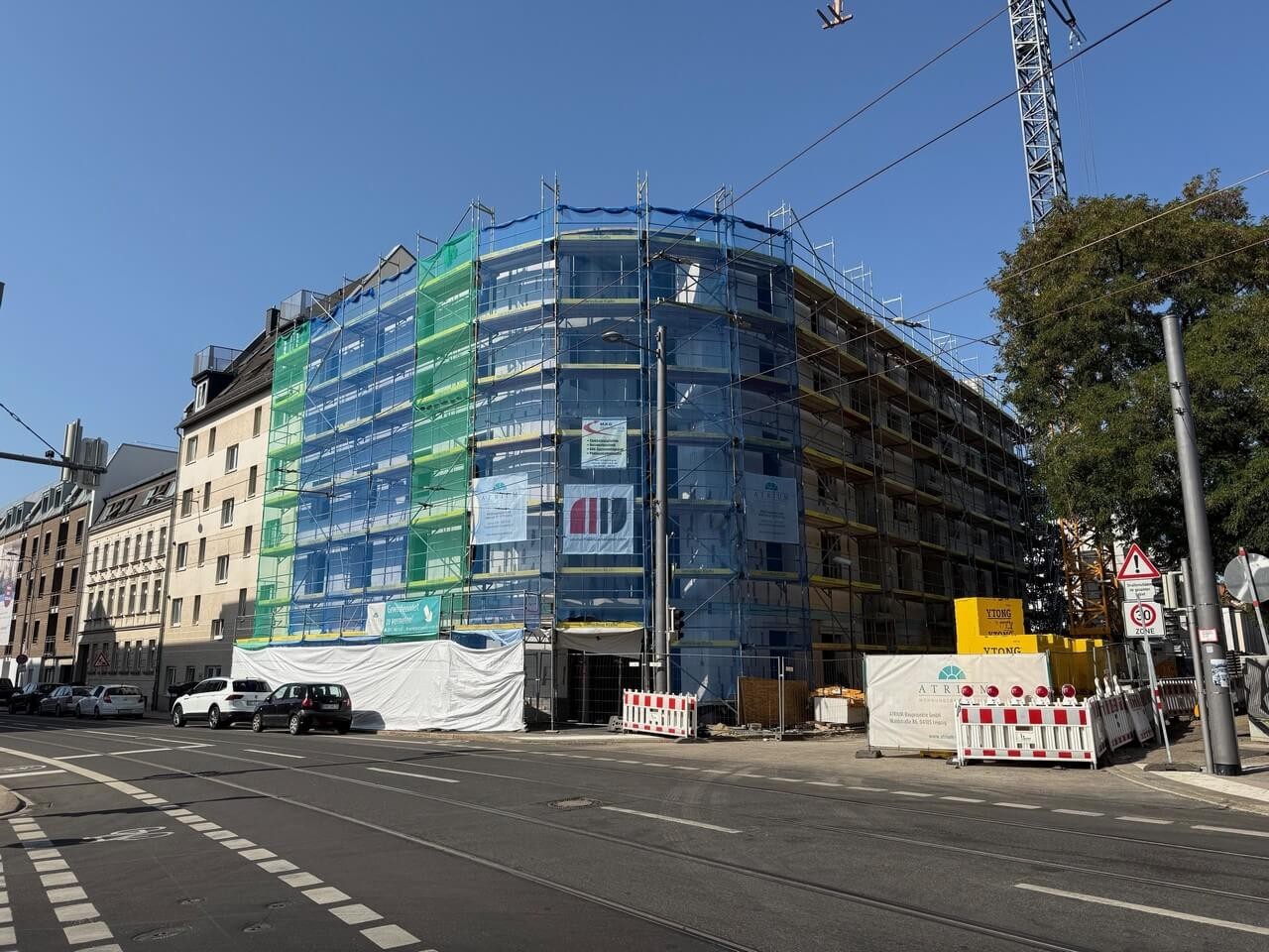 neubau parkblick rohbau