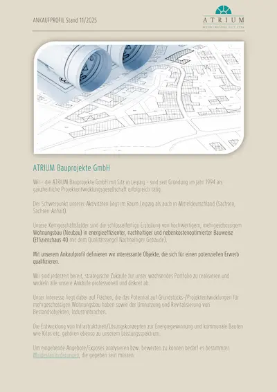 ankaufprofil atrium bauprojekte gmbh 2025 11 cover
