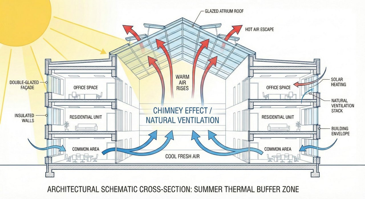schema kamineffekt atrium