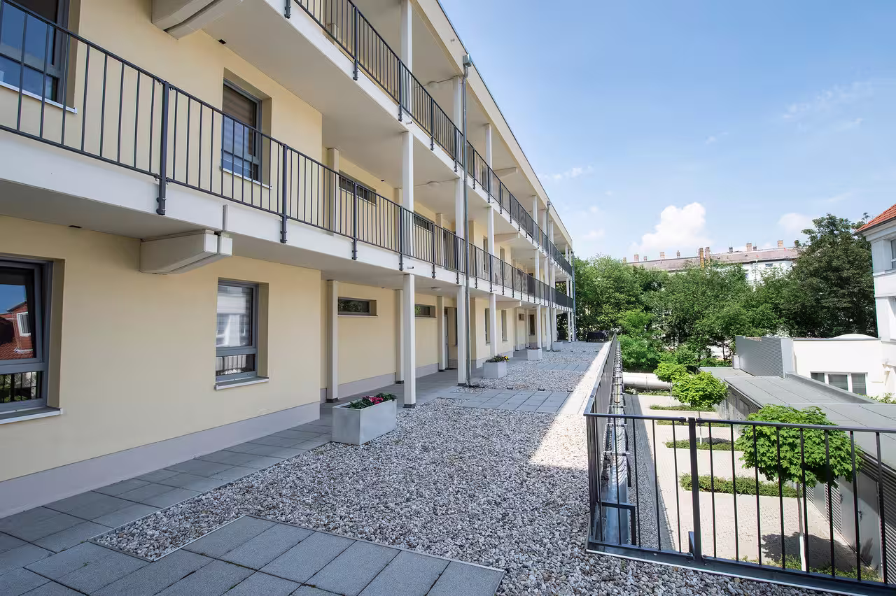 Beispiel eines Laubengangs in Leipzig