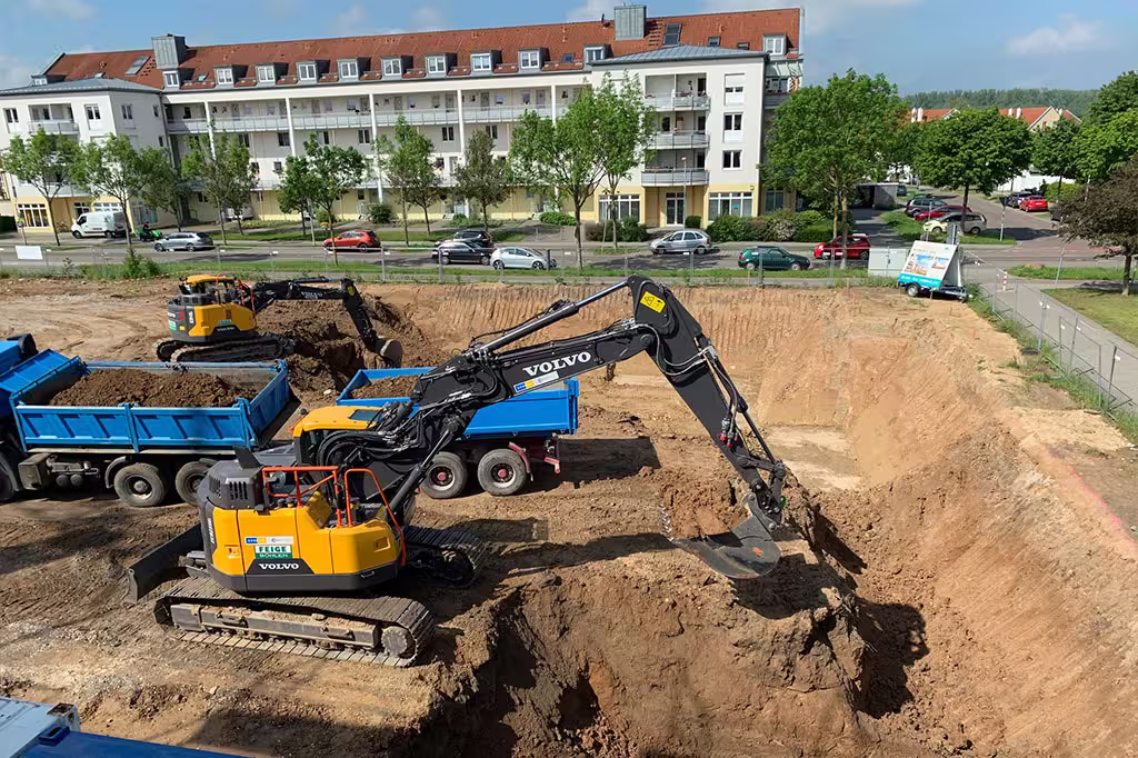 Beginn der Tiefbauarbeiten