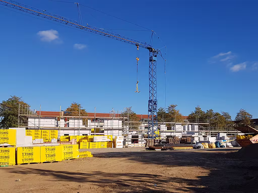 Der Rohbau wächst in die Höhe